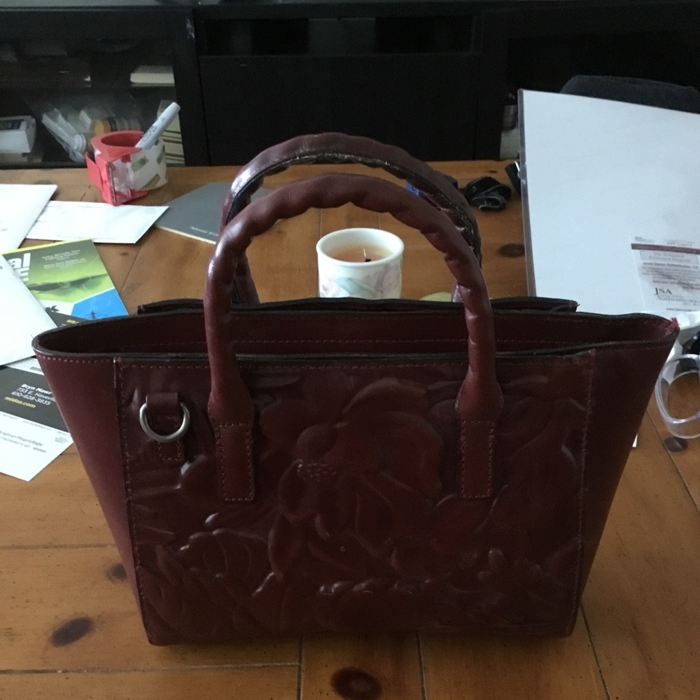 Patricia Nash Burgundy Red Shoulder Bag New Mint